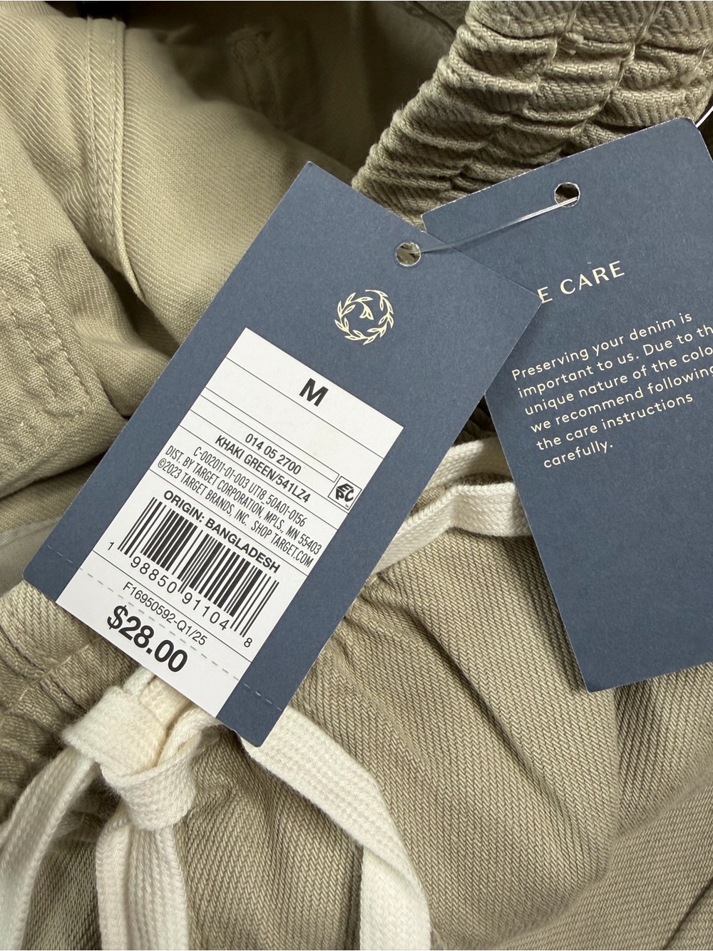 NWT Universal Thread Tan Denim Wide Leg Pull On Pant Size Medium - Picture 4 of 9